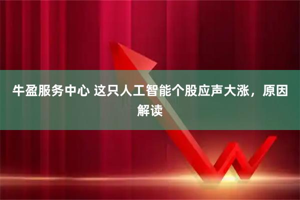 牛盈服务中心 这只人工智能个股应声大涨,原因解读